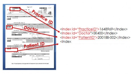 Extract barcode information for indexing