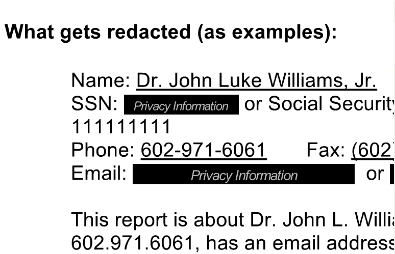 Redacted Document