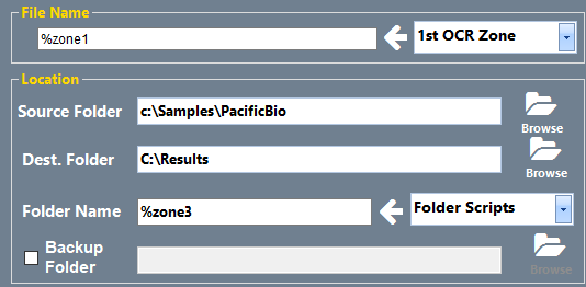 Zone OCR File Naming