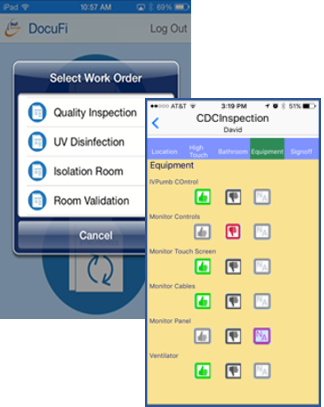 Mobile forms for HAIvia, easily select form and use touchscreen entry